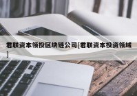 君联资本领投区块链公司[君联资本投资领域]